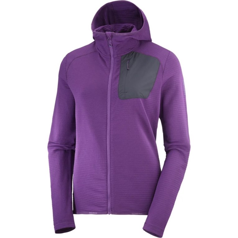 Purple Salomon Essential Lightwarm Hooded Women's Jackets | IE NV4186